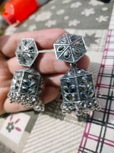 Silver Oxidised Earrings Combo