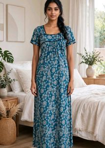 Comfortable Floral Print Nightgown