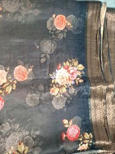 Elegant Floral Print Saree