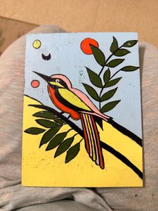 Handpainted - Vibrant Abstract Bird Art