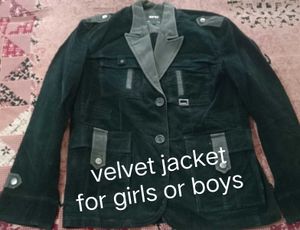 Stylish Velvet winter Jacket for girls or boys