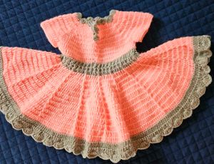 Handmade Crochet Baby Dress 3-9 Month