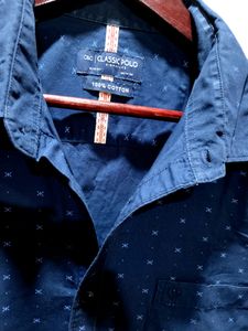 Classic Polo Signature Dark Blue Printed Shirt Men