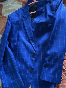 Men's Blue Checked Blazer