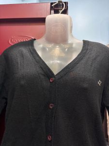 Chic Black V-Neck Cardigan