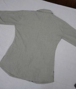 women's sage green Linen Shirt
