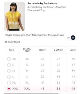 Yellow &amp; White Grid Print Top