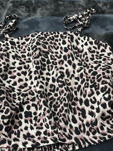 Leopard Print Tie-Strap Cami Top