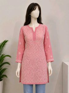 Pink Chikankari Kurta