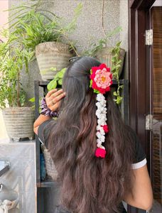 Crochet Lotus Hair gajra clip