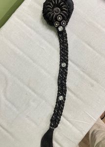 Elegant Braided Hairpiece with Rhinestone Accents