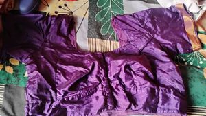 Elegant Purple Silk Blouse