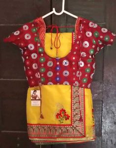 Brand New Yellow+With+Red Lace Border ChanderiSilk