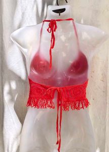 Crochet Halter Neck Crop Top