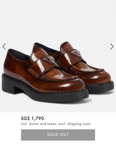 Prada Brown Leather Loafers
