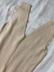 Sleeveless V-Neck Knit Dress