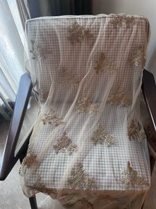 Embroidered Net Dupatta with Pearls