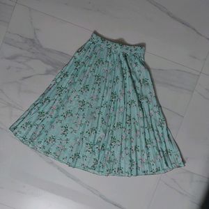 FREE SHIPPING Floral Midi A-line Flare Skirt