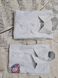 White Button-Up Shirt combo of 2