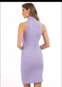 Lilac Bodycon Mini Dress