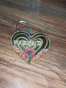 Handmade Guitar &amp; Heart Keychains pick any 2