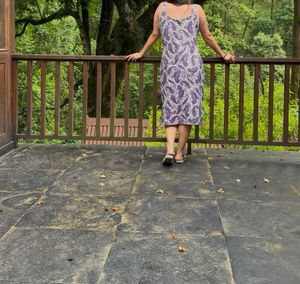 Purple And White Dress