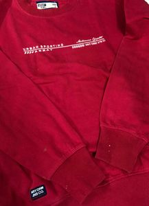 ARRAY JEANS RED SWEATER
