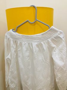 Pure White Schiffli Crop Top