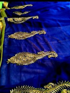 Synthetic Saree With Blouse