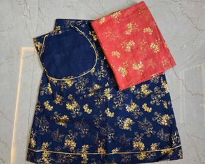 Navy Blue rajputi cotton silk suit