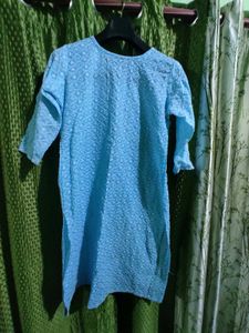 Elegant Blue Embroidered Kurta Set