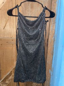 Sparkly Black Mini Dress