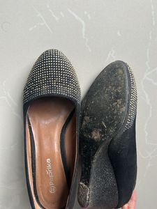 Sparkling Embellished Black Heels