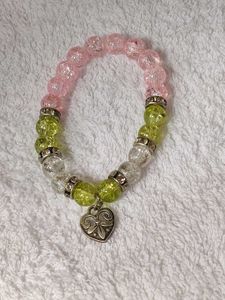 Charming Beaded Bracelet with Heart Charm