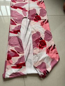 Flowy Pink Floral Print Spaghetti Strap Dress