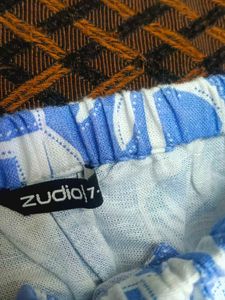Boho Blue &amp; White Wide Leg Lounge Pants