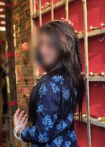 Stylish Navy Blue Kurta with White Print