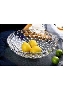 Elegant Glass Fruit Platter Bowl
