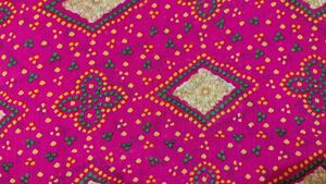 Pink Bandhani Saree