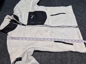 Puma Sherpa Teddy Fleece Zip Jacket (Cream/Black -