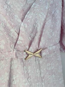 Chic Pink Puff Sleeve Dress