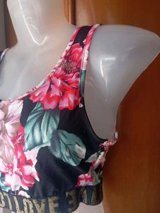 Floral Print Sports Bra Crop Top