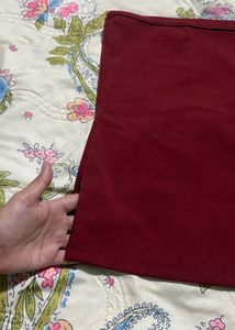 Maroon Strapless Tube Top
