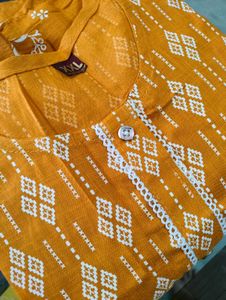 New Yellow Printed Kurta sets