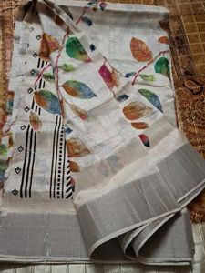Beautiful art silk saree with blouse piece