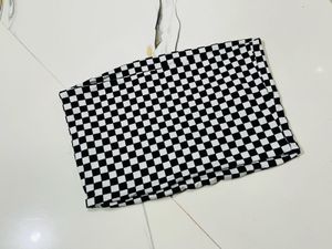 Checkerboard Print Tube Top