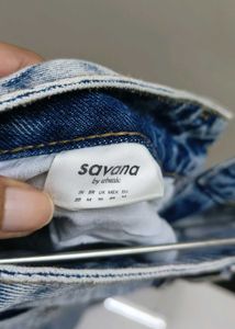 denim wide leg jeans (no delivery charges for u)