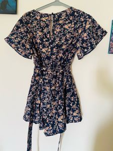 Chic Floral Print Short Dress