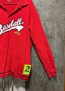 Red Baseball Long Sleeve Shirt
