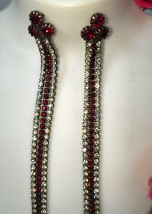 Stunning Dangle Stone Crystal Earrings One Pair